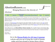 Tablet Screenshot of abortionreason.com